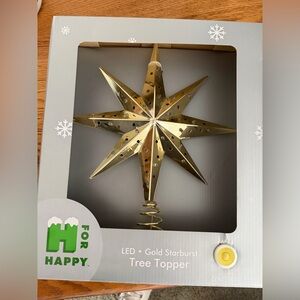 Gold Starburst Tree Topper